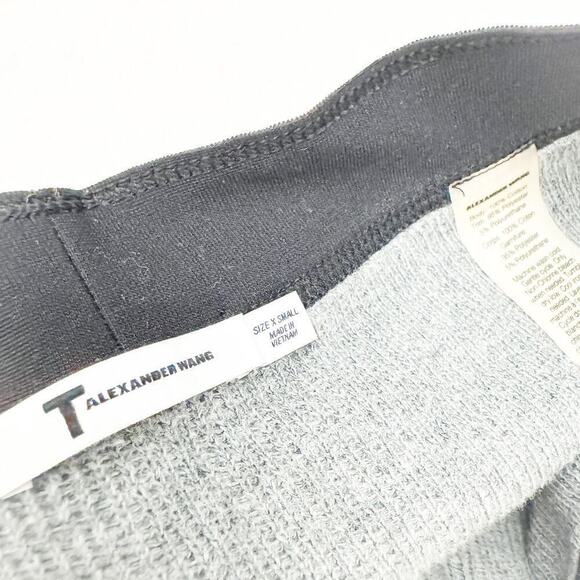 Alexander Wang Gray Banded Waist Mini Pencil Skirt Side Textured Panel Size XS - Picture 3 of 5